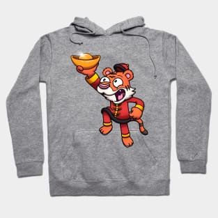 2022 Chinese New Year Tiger With Gold Piece Hoodie